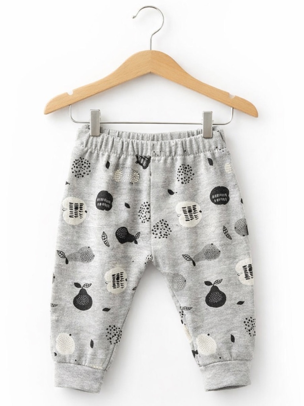 10/$15 Tag Gray Fruit Print Casual Joggers